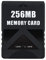 Wigearss Carte Mémoire de Jeu Haute Vitesse 256MB pour Sauvegarde sur Console PS2