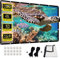 HUANYINGBJB 200 Inch 4K 16:9 HD Rear/Front Projector Screen, Matte White, PVC Material, Wall Mount, Manual Operation