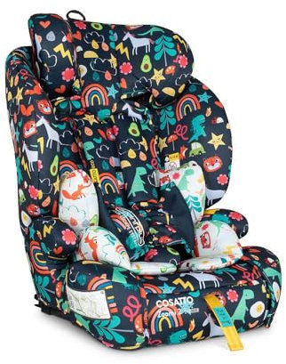 COSATTO Autositz Zoomi 2 iSize - Von 76cm bis 150cm (ca.15 Monate bis 12 Jahre), ISOFIT, verstellbare Kopfstütze, Seitenaufprallschutz, einfache Installation, R129 getestet (Cosatto Carnival))
