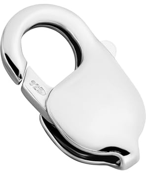 NKlaus Kettenverschluss Karabiner aus 925 Silber, 18mm, 2,5g, 1 Stück | Ersatzverschluss für Silberketten; DIY-Zubehör