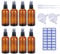 8 pcs amber glass spray bottle glass,small spray bottles 100ml travel bottles spray bottles glass spray bottles small,brown glass spray bottle,small spray bottle,100ml spray bottles for toiletries