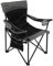 Northroad Campingstuhl Faltbar, Klappstuhl Gepolstert mit Getränkehaltern + Seitentaschen, bis 136kg Belastbar, Tragbarer Anglerstuhl für Picknick, Outdoor, Wandern - Schwarz