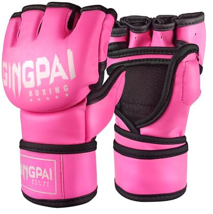 OLYSPM MMA Handschuhe,MMA Sparring Handschuhe,Fingerlose Boxhandschuhe mit Hervorragender Atmungsaktivität,Herren Damen Kickbox Handschuhe für MMA,Punching,Kickboxen,Muay Thai