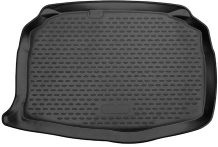 OMAC Kofferraummatte Kofferraumwanne kompatibel mit Seat Ibiza 2017-2021 Gummi TPE Schwarz