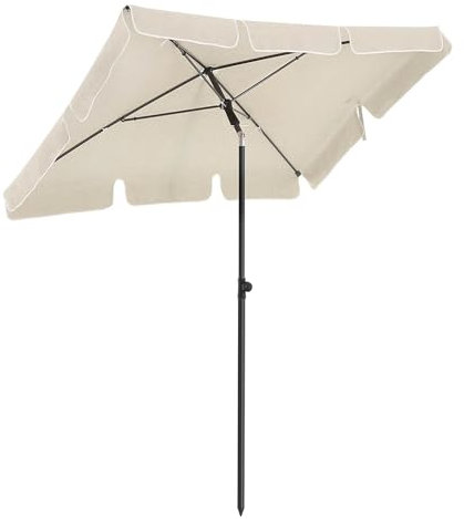 Avilia Ombrellone Parasole da Esterno, Ideale per Giardino, Terrazzo e Tavolo - Inclinabile e Regolabile, Anti UV, Pop-up, 200x130x245cm, Crema