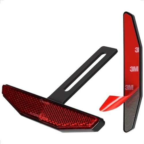evermotor Motorrad Reflektor Hinten mit Kurze T-Halter, Rückstrahler Motorrad E4-Geprüft, Reflektoren Katzenaugen Universal 2 Stück