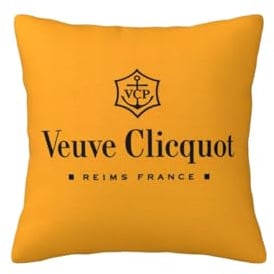 Welikekitchen Outdoorkissen Kissen für Veuve Clicquot Champagner Orange inkl. Füllung