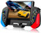 Switch Controller, One-Piece Joypad Controller Ersatz für Switch/OLED mit RGB Licht/Hall Effect Sticks, Großer Griff Handheld Controller mit Turbo/Tischständer/6 Achsen Gyro/Wakeup