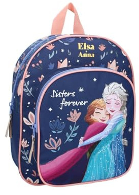 mybagstory Rucksack für Mädchen, Blau, Kinder, Schule, Kindergarten, Kindergarten, Schulranzen, Mädchen, Größe 30 cm, verstellbare Träger, Geschenkidee, Die Eiskönigin - Blau, Enfant