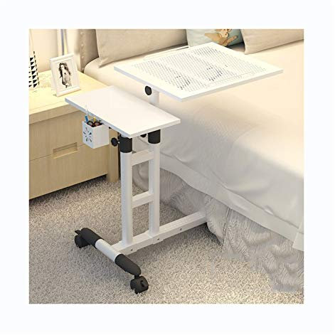 Table de lit roulante avec plateau inclinable et roulettes pour ordinateur portable