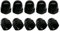 Queenbox 10 Stück M5-0,8 mm, Schwarze Sechskant-Hutmuttern aus Edelstahl, Hutmutterkappen mit gewölbtem Kopf für Bolzenabdeckungen