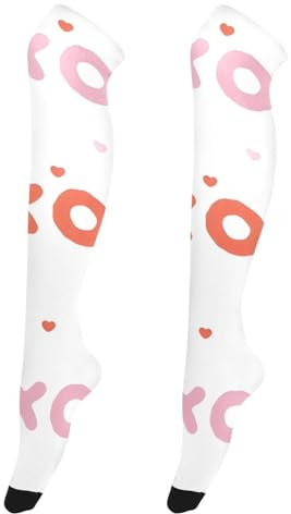 Valentine - Calzini alti da donna, morbidi e leggeri, colore: bianco, San Valentino Bianco, taglia unica