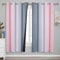 VEHEDE Farbverlauf Ombre Verdunkelung Thermovorhang Kälteschutz Curtains, Verdunklungsvorhänge Wohnzimmer Blickdichte Vorhänge mit Ösen, Raumteiler Vorhang, H 183 x B 132 cm, Rosa und Grau, 2er Set