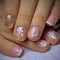 Auiremrti Lot de 24 faux ongles courts carrés à coller, courts et carrés, avec feuilles, nude, brillants, pour femmes et filles