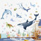 Decvictor Wandtattoo Meeresleben Wandaufkleber Wale Delfin Schildkröte Quallen Seegras Wandsticker Kinderzimmer Babyzimmer Jungenzimmer Wanddeko