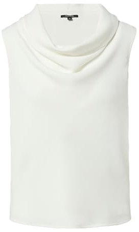 Comma Jersey-Top mit Wasserfall-Ausschnitt