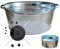 Zinkwanne 40Lmit Solarbrunnen Zinkbehälter für Garten und Balkon Solar Teichpumpe mit Abstandhalter Wasserspiel für Vögel Mini-Teich Dekoration