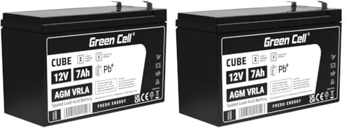 Green Cell AGM 12V 7Ah Akku VRLA Blei-Batterie Bleiakku Ersatzakku Gelakku Akkubatterie Zyklenfest Unbemann UPS | USV | Notstrom | USV-Anlage |UPS -Anlage | Backup-Batterie | Batteriebackup