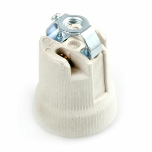 E27 Porzellan M10 Lampenfassung, ideal für LED, Glühlampen und Energiesparlampen, perfekt für Beleuchtung zu Hause und im Büro.