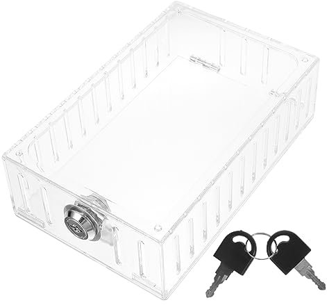 Generisch 1 Satz Thermostatabdeckung mit Schloss Transparente Thermostat Schutzbox für Wandmontage Abschließbar für Innen und Außenbereiche für Klimaanlagen und Heizungen