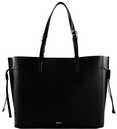 Furla Leder Schultertasche Shopper Ava Tote Nero + Nero int schwarz