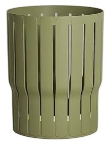 LiQENT-149 poubelle de cuisine Poubelle maison salon chambre haute valeur salle de bain toilettes bureau dortoir lumière luxe créatif rétro(Green)