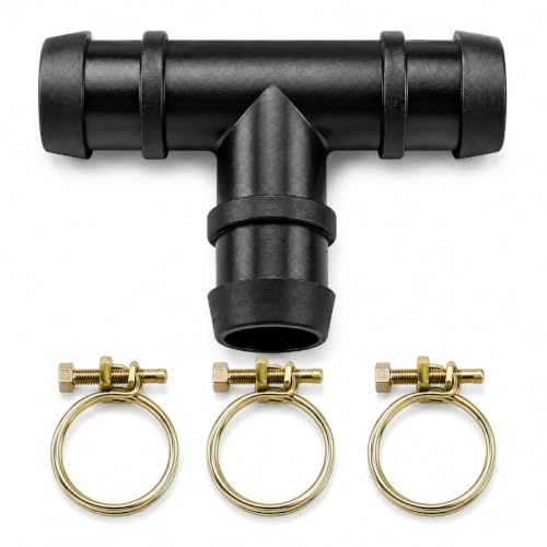 Schlauchverbinder 32mm, 3 Edelstahl Schlauchschellen,T-Stück Schlauchteile