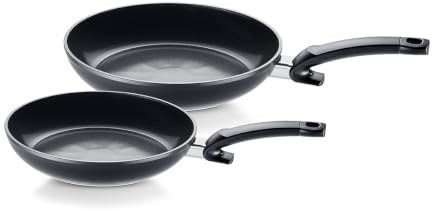 Fissler Ceratal® Classic Plus Pfannen-Set 2-teilig (24 + 28 cm, Orbitschwarz) – Made in Germany, Keramikpfannen hergestellt ohne PFAS/PTFE, Cookstar® Boden, Comfort Sicherheitsgriff, Induktion
