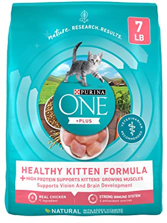 Purina ONE High Protein, Natural Dry Kitten Food, +Plus Healthy Kitten Formula - 7 lb. Bag