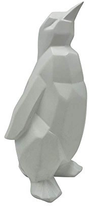 Comfy Hour Dekofigur Pinguin, 17,8 cm, 3D-Papier-Falteffekt, weiß, Polyresin (weiß)