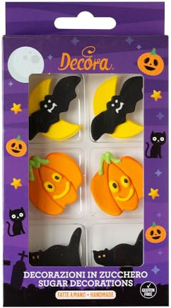 Decora 0500334 6 Halloween Zucker Dekorationen