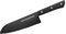 Samura Profi Santokumesser ultra-scharf, groß, aus japanisch AUS 8 Edelstahl, 18cm Klingeschwarze Klinge mit anti-haft Beschichtung, rostfrei, Küchenmesser, Allzweckmesser