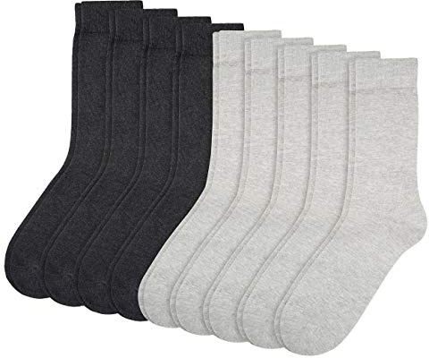 Camano Unisex 9er Pack einfarbige Baumwoll-Socken mit verstärkter Ferse und Spitze Damen & Herren Strümpfe