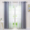 Joyswahl Gardine Voile Vorhang mit Farbverlauf Design »Agnes« Dekoschal Fenster Schal BxH 140x145cm Grau mit Ösen 2er Pack