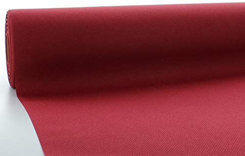 Mank Tischdeckenrolle Uni Rolle 120 cm x 25m aus Airlaid stoffähnlich Einmal Tischdecke Papiertischdecke (Bordeaux, 120 cm x 25 m)