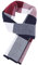 WANYING 6% Wolle Herren Strickschal Gestrickter Schal Einfach Schick Gentleman für Winter Herbst - 180 * 30 cm Kariert Dunkelblau Rot Weiß