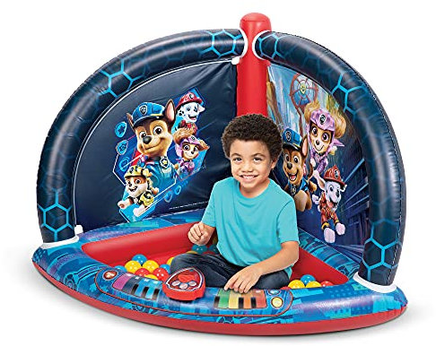 Paw Patrol Piscine à balles musicale pour enfants avec 20 balles souples et flexibles – Comprend la voix de Marshall – 3 façons différentes de jouer