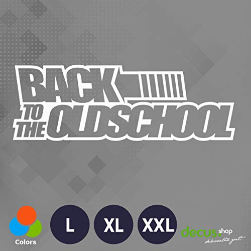 Decus Back to The Oldschool L 1565 (weiß) // Sticker OEM JDM Style Aufkleber