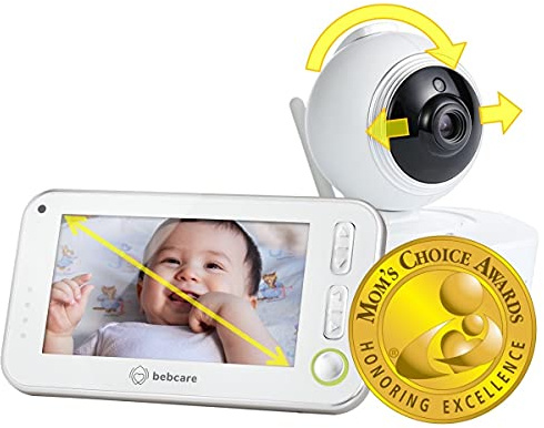 Bebcare Motion - Smart Video Baby Monitor: 4.3 Ultra-Clear Screen, 360° Pan-and-Tilt Camera, Temperature Sensor, Motion and Sound Alert, Auto Baby Tracking Camera (with Breathing Sensor Mat)