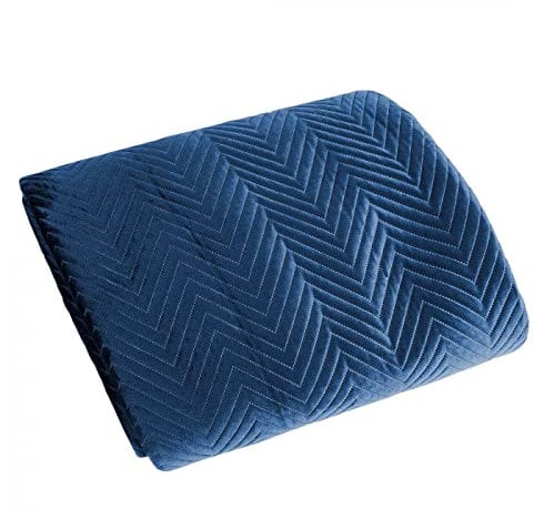 Eurofirany Exklusive Decke Tagesdecke Glamour Steppdecke Bettüberwurf Überwurf (Sofia Dunkelblau, 220 x 240 cm), Stoff