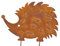 Bornhöft Gartenstecker Igel Set Metall Rost Gartendeko Edelrost (28cm x 20cm)