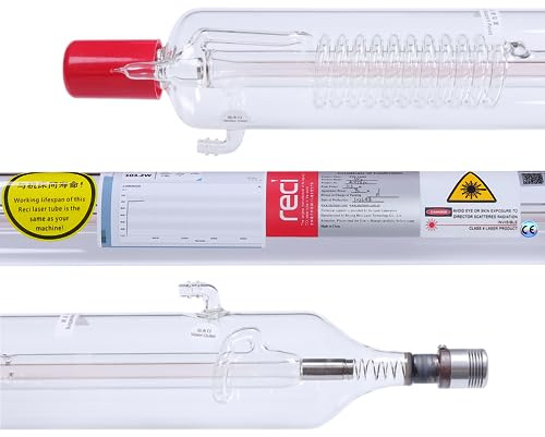 MCWlaser RECI W2 CO2 Laserröhre EU Stock Laser Tube Lampe 90W (Spitze 100W) 1240mm für Lasergravur-Schneidemaschine