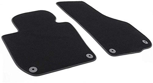 kh Teile Fußmatten passend bei Superb 2 II 3T Premium Velours Automatten 2-teilig vorn schwarz