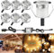FVTLED 6 LED Downlight mit Bodeninstallation IP67 Wasserdicht 0.6W Ø30mm LED Einbauleuchte Terrasse Küche Garten Warmweiß LED Lampe