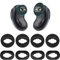 sciuU [4 Paires] Ear Wing Tips, Silicone Rembourrage Compatible avec Samsung Galaxy Buds Live 2020 Earbuds Écouteurs, Couvre-Oreilles Antidérapant Anti-Perte de Remplacement, Noir