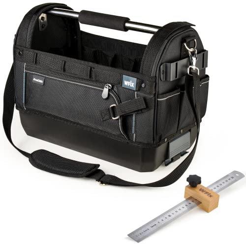 Wfix ProClick Tool Bag M Werkzeugtasche offen 48×33×24 cm - von BS Systems, Joint Company L-BOXX & Sortimo L-BOXX-kompatibel Profi-Werkzeugträger aus 1000D Polyester | incl. WFix Streichmaß