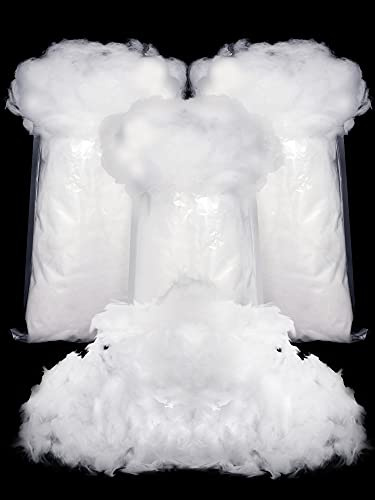 Riakrum Fake Snow Decor Fiber Artificial Snow Cotton Snow Fluffy Indoor Decoration for Winter Mantle Christmas Decoration(180 g)