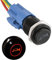APIELE 16MM Momentaneo Metallo interruttori a tromba,momentan interruttore pulsante 12V,acciaio inossidabile pulsante con LED impermeabile con spina pre-cablata(rosso)