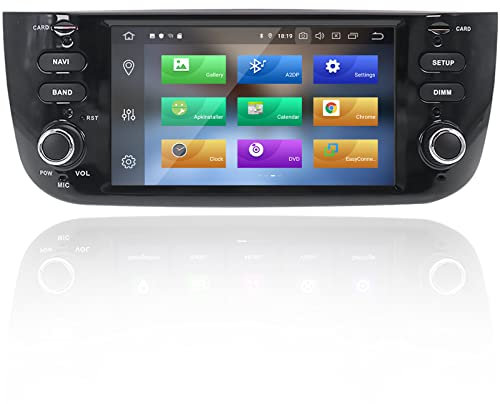 MOOKAKA Android 10 Autoradio 2 din GPS Navigation für FIAT Linea Punto Evo 2009-2015 Multimedia Player Auto Stereo Unterstützung Carplay Bluetooth WiFi DSP RDS 6.2 Zoll Head Unit (MTK, 2+16GB)