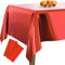PartyWoo Tischdecke Rot Folientischdecke, 2 STÜCK, 137 x 274 cm/ 54 x 108 Zoll Rechteckige Party Tischdecke Abwaschbar für 6 bis 8 Fuß Tisch, wasserdichte Tischdecke für Geburtstag, Hochzeit